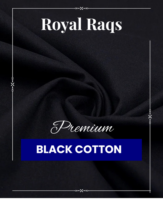 Black Cotton – Bold Simplicity with Breathable Comfort | Royal Raqs